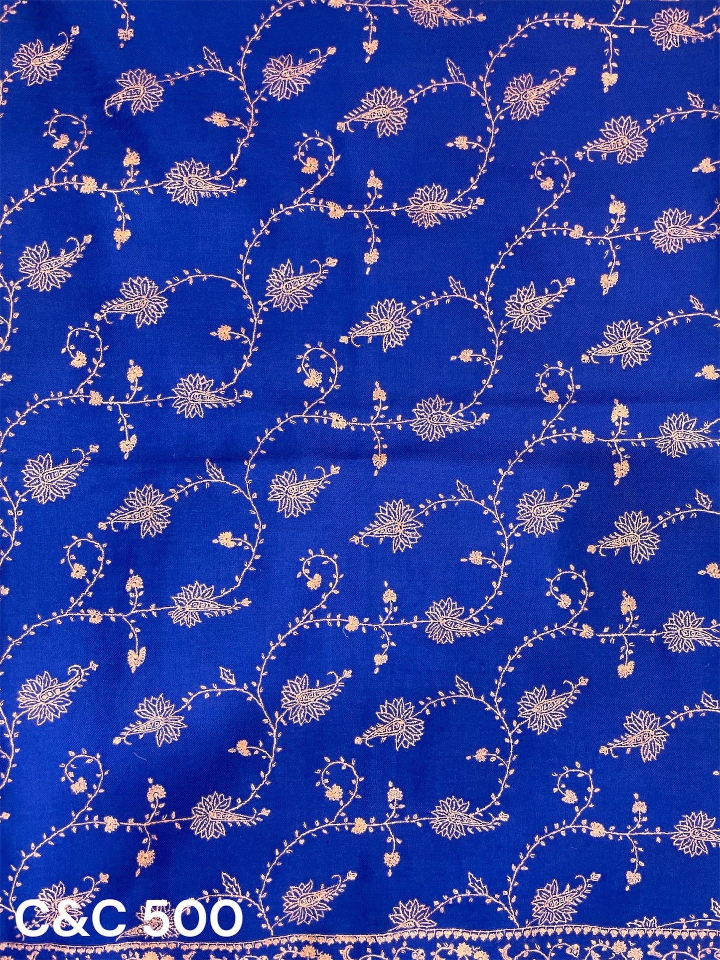 Blue Stole Hand Embroidered