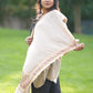Beige Aarie Tilla Border Embroidery Stole