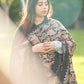 Black Aarie Jamawar Shawl
