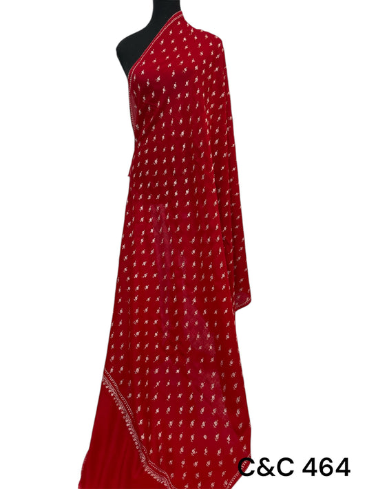 Red Embroidered Shawl
