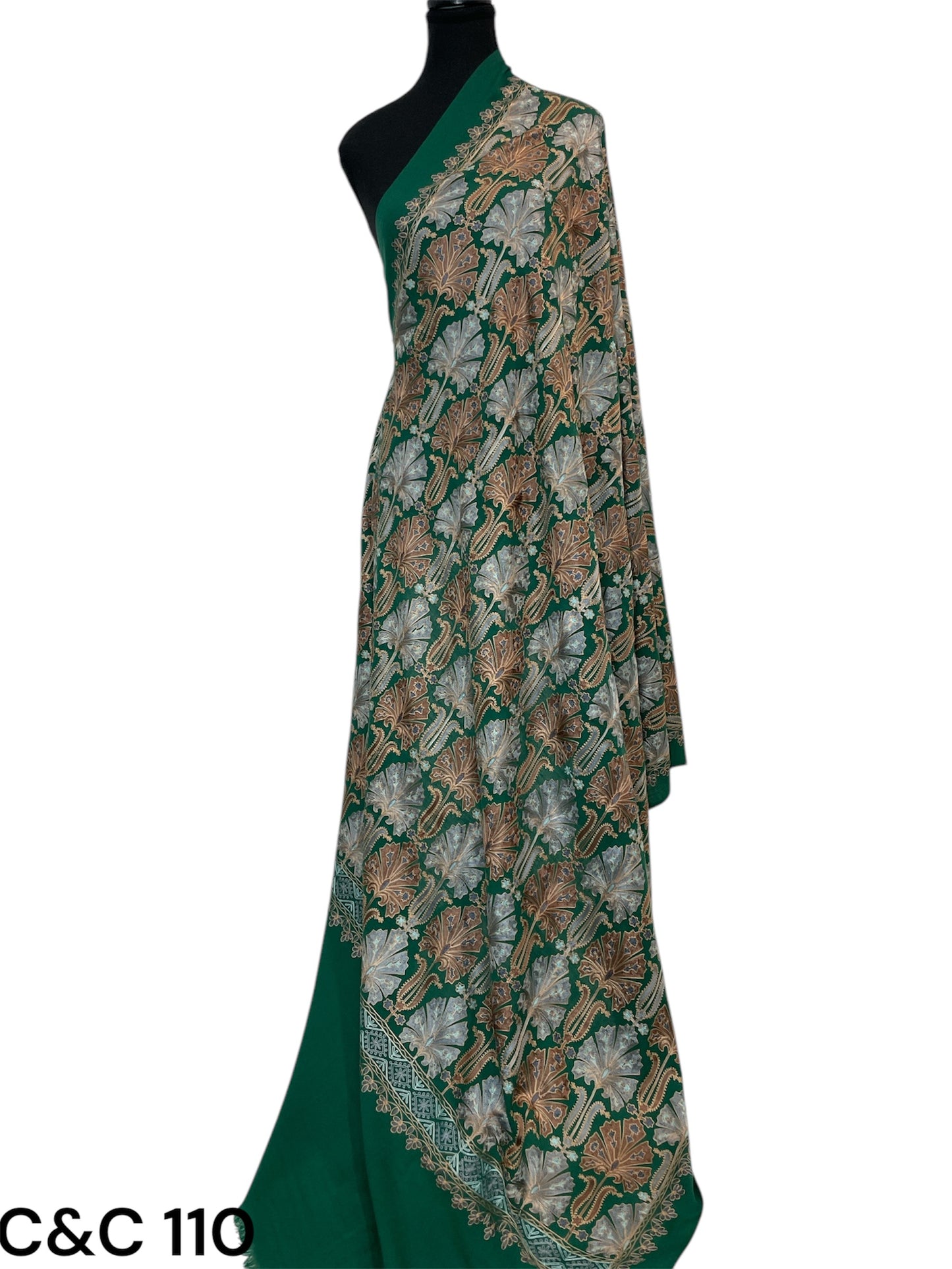 Green Aarie Jamawar Shawl