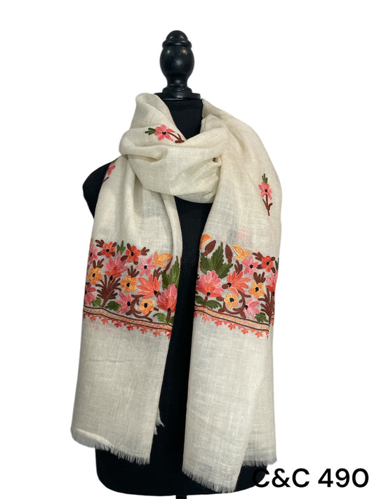 Scarf/Wrap Aari Embroidery Pala