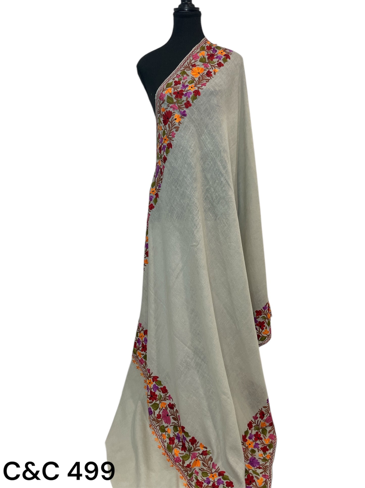Aari Border Embroidered Shawl