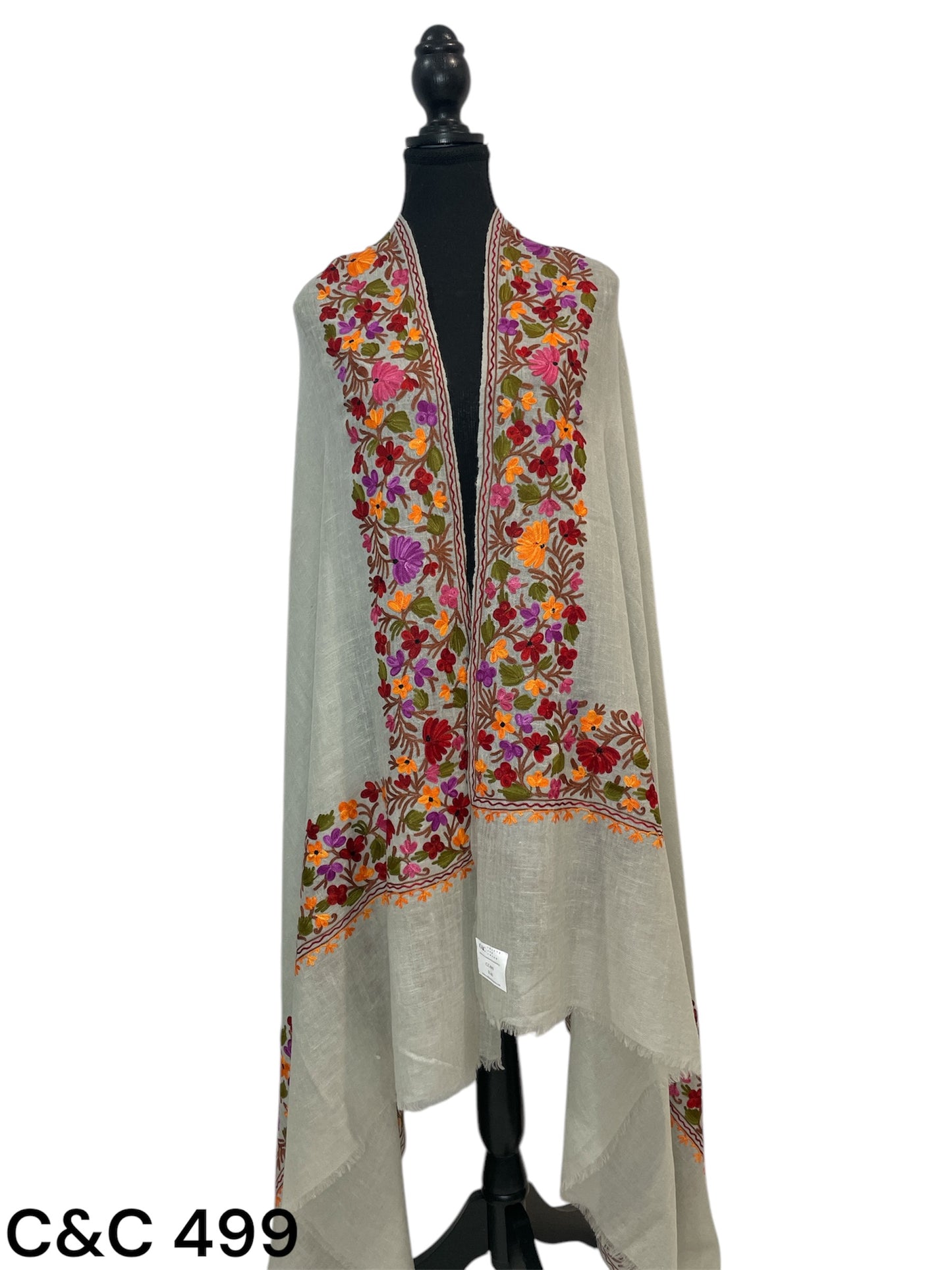 Aari Border Embroidered Shawl