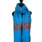 Blue Aari Embroidered Scarf/Wrap