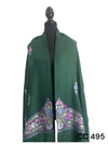 Dar Green Stole Aari Embroidered