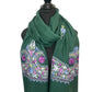 Dar Green Stole Aari Embroidered