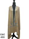 Beige border embroidered Stole