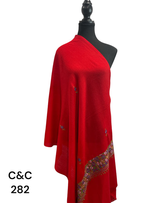Papermachie Border Embroidered Stole/Scarf