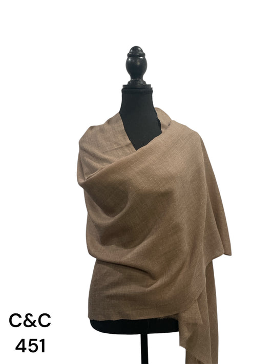 Dark Beige Plain Stole