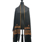 Black Palaa Embroidered Stole