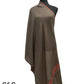 Dark Beige Sozni Border Embroidery Stole
