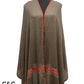 Dark Beige Sozni Border Embroidery Stole