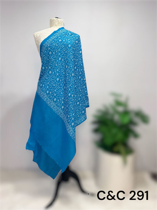 Blue Jalidar Stole