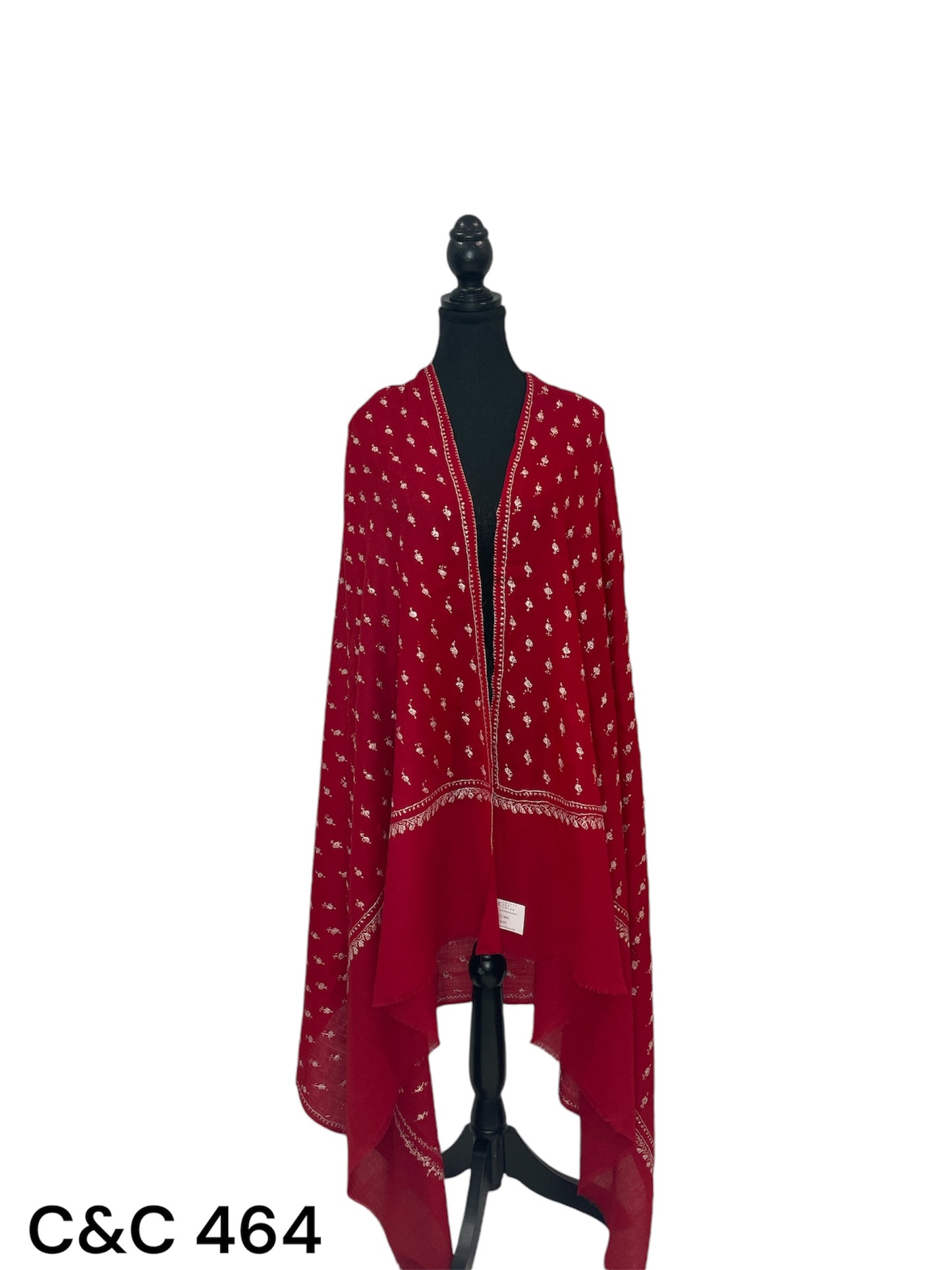 Red Embroidered Shawl