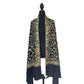 Dark Blue Aari Jaal Stole